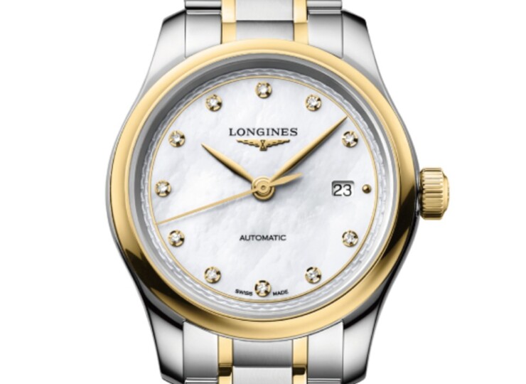 LONGINES マスターコレクション 30mm ホワイト マザーオブパール文字盤 ステンレススチール&18KイエローゴールドGC200 L2.449.5.87.7