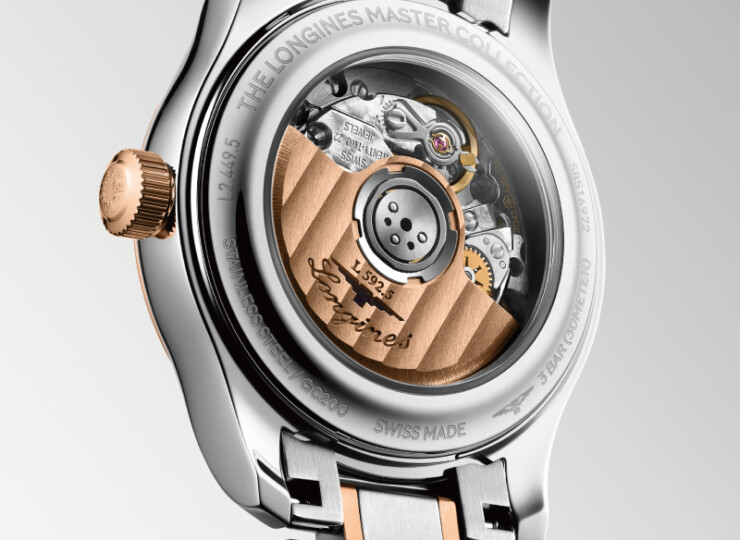 LONGINES マスターコレクション 30mm ホワイト マザーオブパール文字盤 ステンレススチール&18KローズゴールドGC200 L2.449.5.89.7