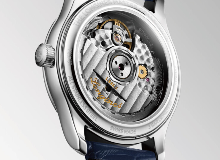 LONGINES マスターコレクション 34mm ホワイト マザーオブパール文字盤 ステンレススティール ダイヤモンド アリゲーターストラップ L2.450.4.87.2