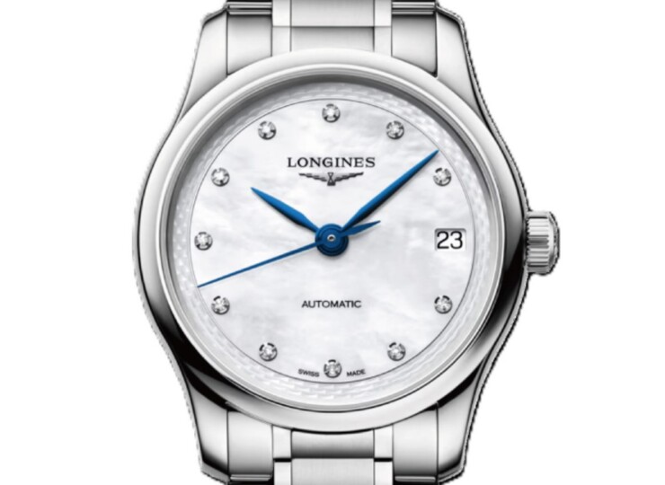 LONGINES マスターコレクション 34mm ホワイト マザーオブパール文字盤 ステンレススティール ダイヤモンド ブレスレット L2.450.4.87.6