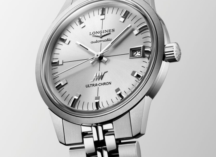 LONGINES ウルトラクロン 37mm シルバー「サンレイ」文字盤 ステンレススティール ブレスレット L2.537.4.72.6