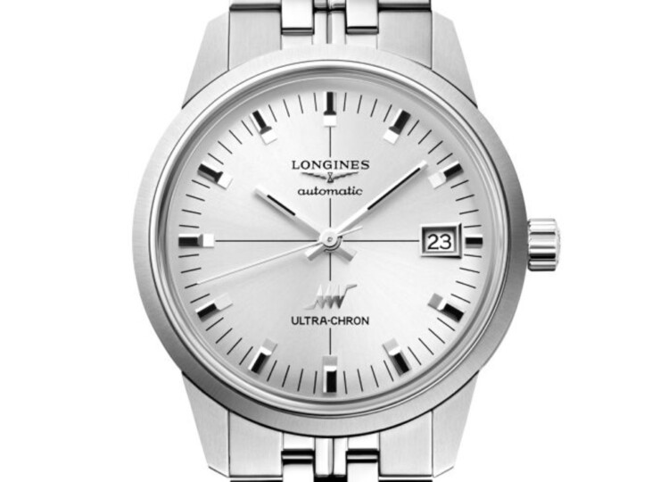 LONGINES ウルトラクロン 37mm シルバー「サンレイ」文字盤 ステンレススティール ブレスレット L2.537.4.72.6