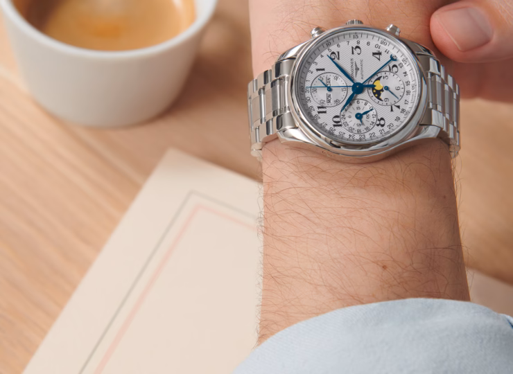 LONGINES マスターコレクション クロノグラフ 40mm シルバー「バーリーコーン」文字盤 ステンレススティール ブレスレット L2.673.4.78.6