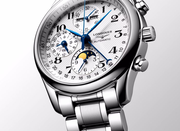 LONGINES マスターコレクション クロノグラフ 40mm シルバー「バーリーコーン」文字盤 ステンレススティール ブレスレット L2.673.4.78.6