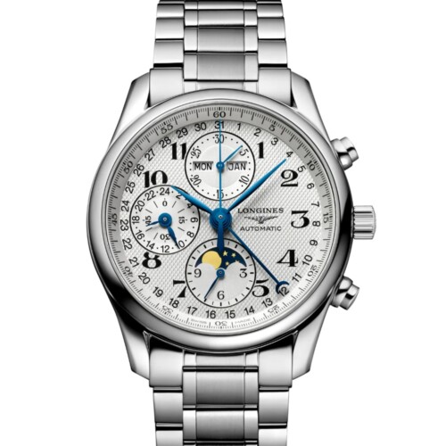 マスターコレクション クロノグラフ 40mm シルバー「バーリーコーン」文字盤 ステンレススティール ブレスレット