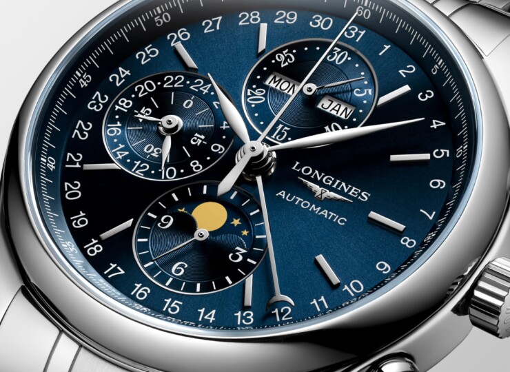 LONGINES マスターコレクション クロノグラフ 42mm ブルー「サンレイ」文字盤 L2.773.4.92.6