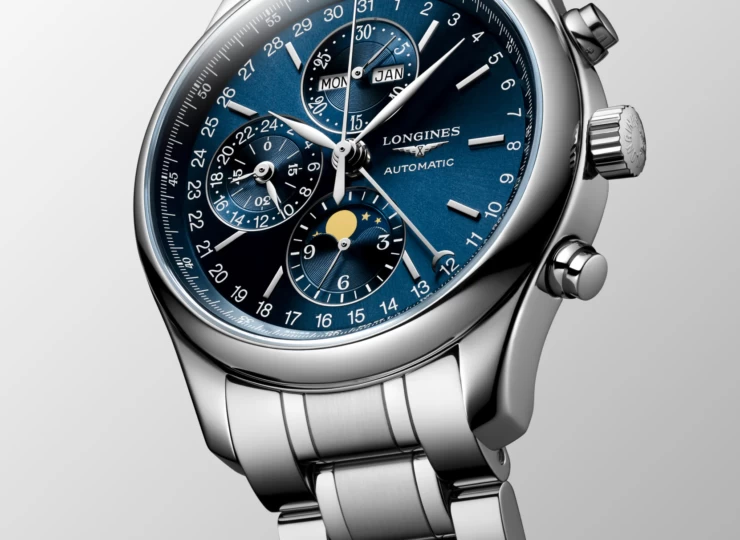 LONGINES マスターコレクション クロノグラフ 42mm ブルー「サンレイ」文字盤 L2.773.4.92.6