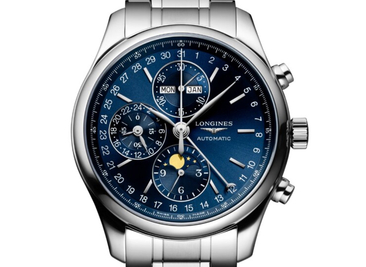 LONGINES マスターコレクション クロノグラフ 42mm ブルー「サンレイ」文字盤 L2.773.4.92.6