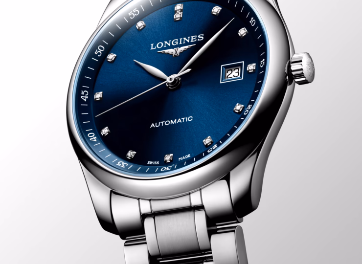 LONGINES マスターコレクション 40mm ブルー「サンレイ」文字盤 ステンレススティール ダイヤモンド L2.793.4.97.6