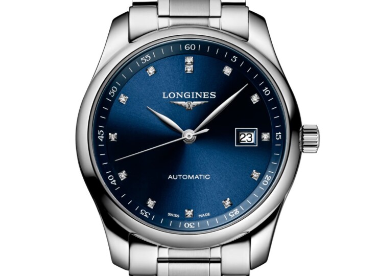 LONGINES マスターコレクション 40mm ブルー「サンレイ」文字盤 ステンレススティール ダイヤモンド L2.793.4.97.6