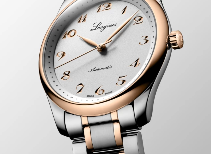 LONGINES マスターコレクション 40mm シルバー文字盤 ステンレススチール&18KローズゴールドGC200 ブレスレット L2.793.5.70.7