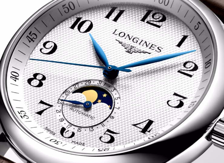 LONGINES マスターコレクション ムーンフェイズ 40mm シルバー「バーリーコーン」文字盤 ステンレススティール アリゲーターストラップ L2.909.4.78.3