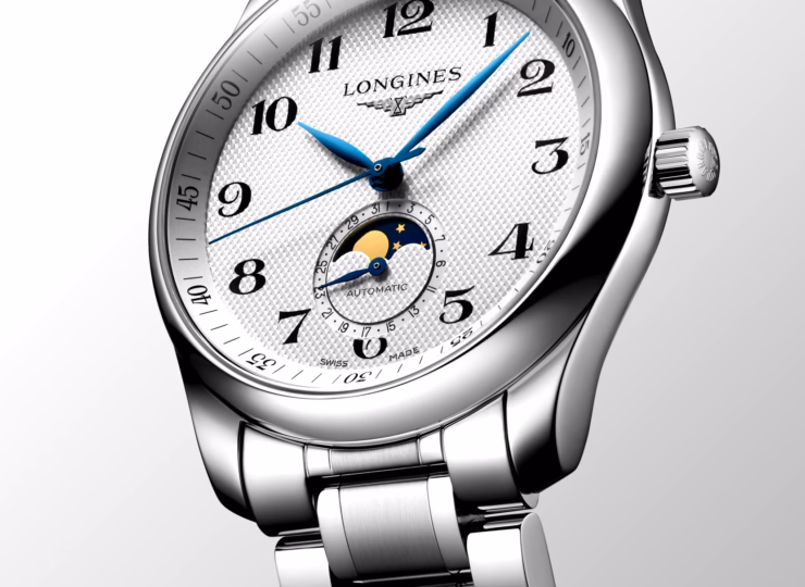 LONGINES マスターコレクション ムーンフェイズ 40mm シルバー「バーリーコーン」文字盤 ステンレススティール ブレスレット L2.909.4.78.6