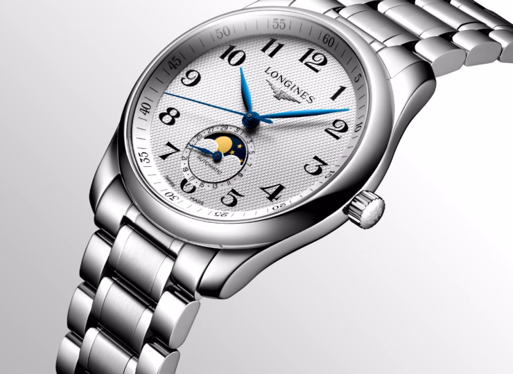 LONGINES マスターコレクション ムーンフェイズ 40mm シルバー「バーリーコーン」文字盤 ステンレススティール ブレスレット L2.909.4.78.6