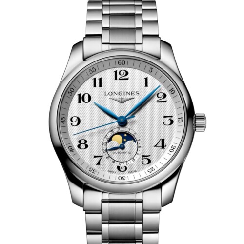 マスターコレクション ムーンフェイズ 40mm シルバー「バーリーコーン」文字盤 ステンレススティール ブレスレット