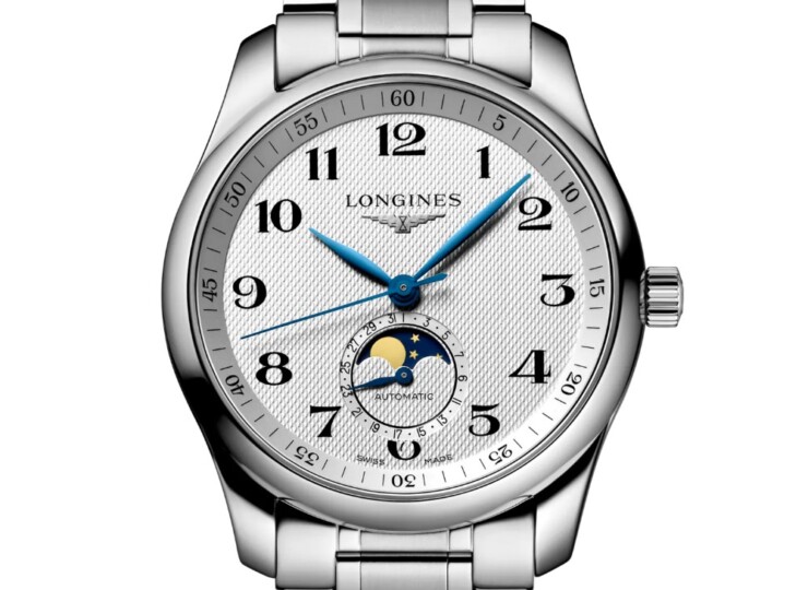 LONGINES マスターコレクション ムーンフェイズ 40mm シルバー「バーリーコーン」文字盤 ステンレススティール ブレスレット L2.909.4.78.6