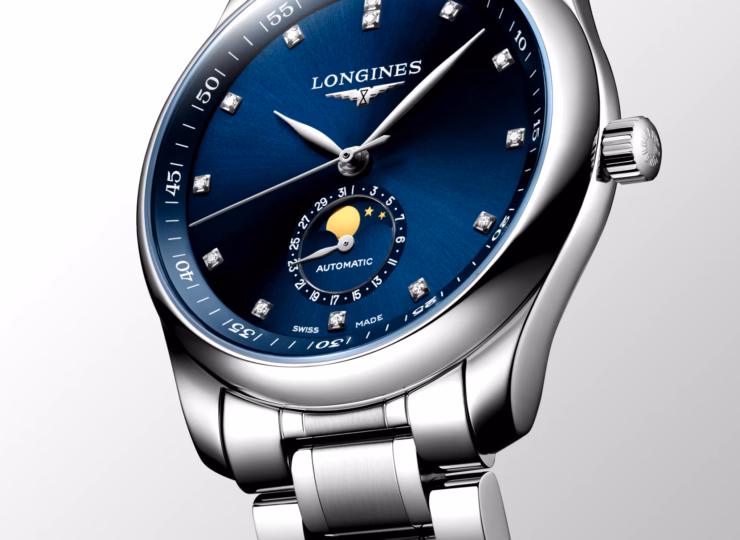 LONGINES マスターコレクション ムーンフェイズ 40mm ブルー「サンレイ」文字盤 L2.909.4.97.6