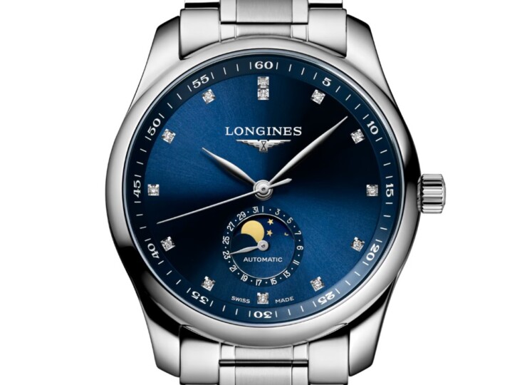 LONGINES マスターコレクション ムーンフェイズ 40mm ブルー「サンレイ」文字盤 L2.909.4.97.6