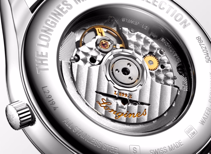 LONGINES マスターコレクション ムーンフェイズ 42mm シルバー「バーリーコーン」文字盤 ステンレススティール アリゲーターストラップ L2.919.4.78.3