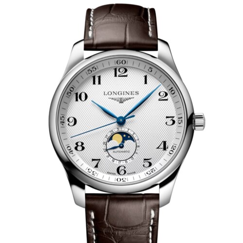 マスターコレクション ムーンフェイズ 42mm シルバー「バーリーコーン」文字盤 ステンレススティール アリゲーターストラップ