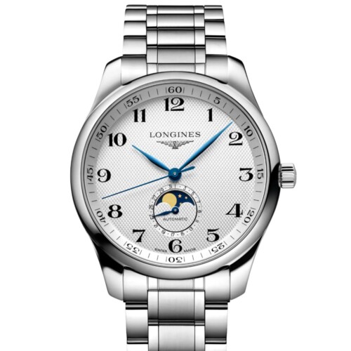 マスターコレクション ムーンフェイズ 42mm シルバー「バーリーコーン」文字盤 ステンレススティール ブレスレット
