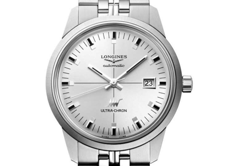 LONGINES ウルトラクロン 40mm シルバー「サンレイ」文字盤 ステンレススティール ブレスレット L2.937.4.72.6