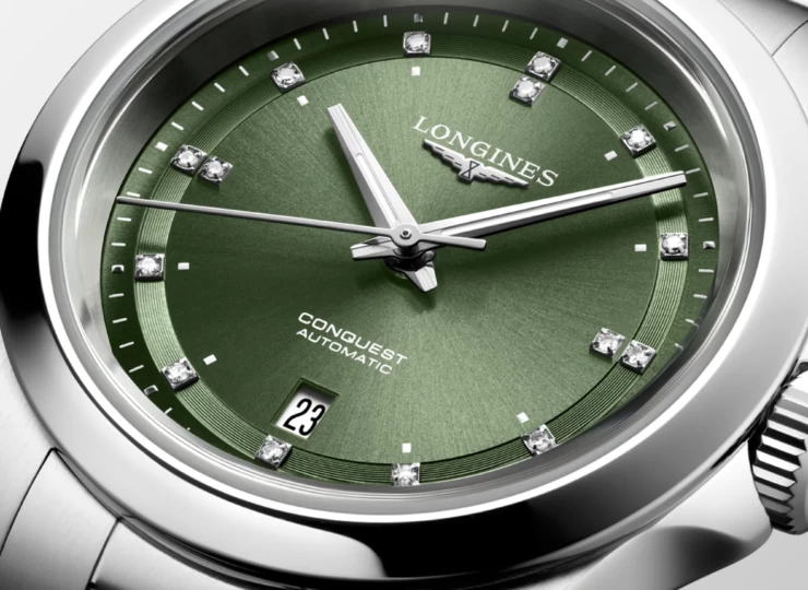 LONGINES コンクエスト 30mm サンレイグリーン文字盤 ステンレススティール L3.320.4.07.6