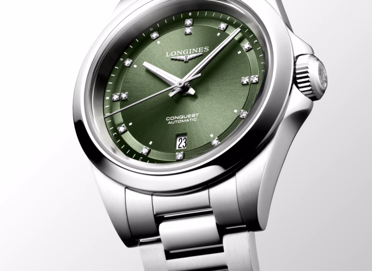 LONGINES コンクエスト 30mm サンレイグリーン文字盤 ステンレススティール L3.320.4.07.6