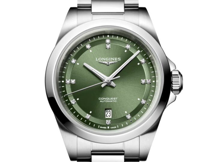 LONGINES コンクエスト 30mm サンレイグリーン文字盤 ステンレススティール L3.320.4.07.6