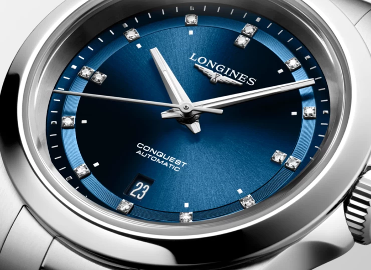 LONGINES コンクエスト 30mm ブルー「サンレイ」文字盤 ステンレススティール L3.320.4.97.6