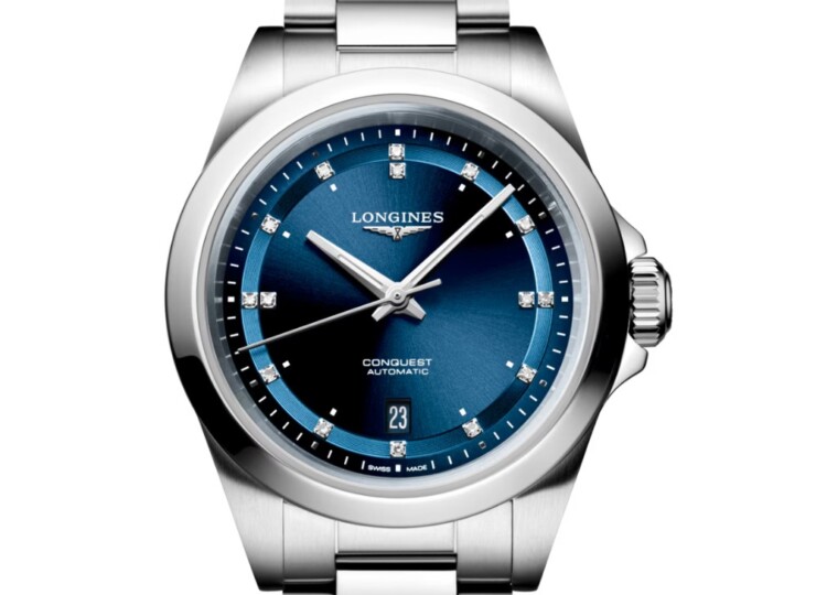 LONGINES コンクエスト 30mm ブルー「サンレイ」文字盤 ステンレススティール L3.320.4.97.6