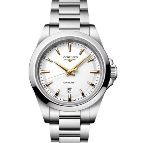 LONGINES コンクエスト 30mm ホワイト サンドブラスト仕上げ文字盤 L3.350.4.12.6