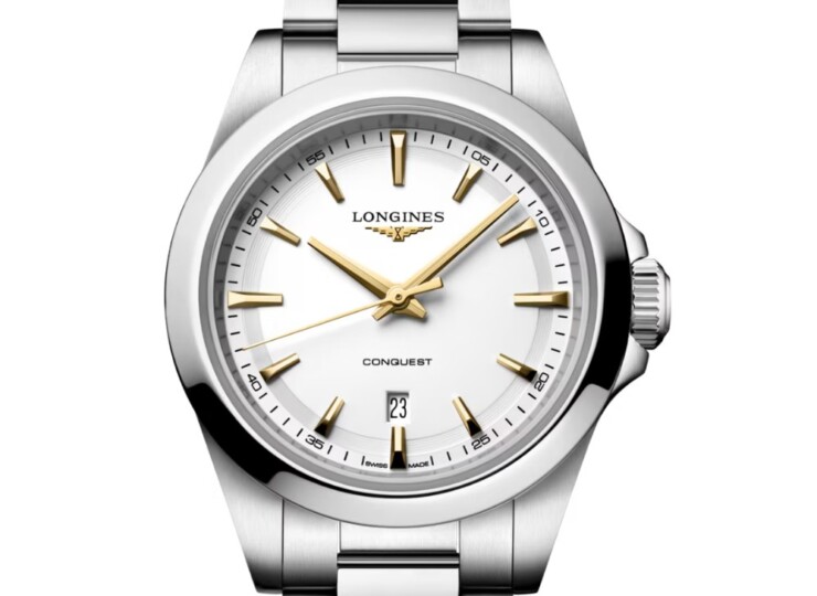 LONGINES コンクエスト 30mm ホワイト サンドブラスト仕上げ文字盤 L3.350.4.12.6