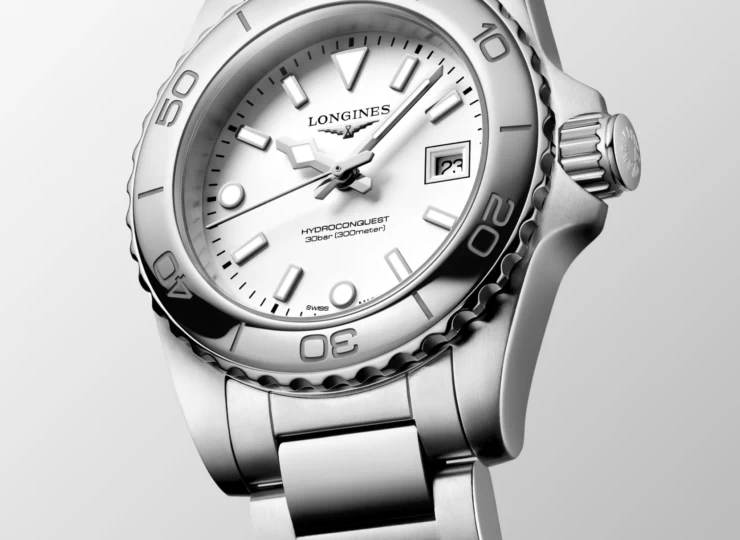 LONGINES ハイドロコンクエスト 30mm マットホワイト文字盤 L3.369.4.12.6