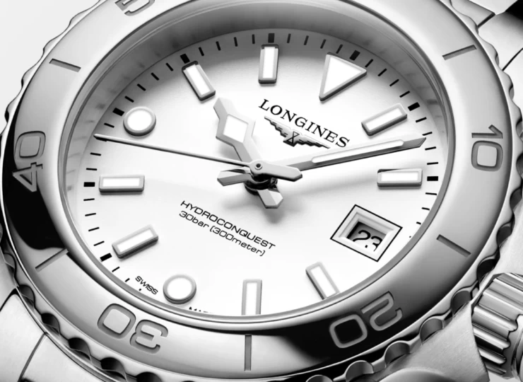 LONGINES ハイドロコンクエスト 30mm マットホワイト文字盤 L3.369.4.12.6