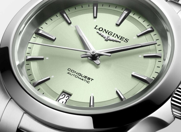LONGINES コンクエスト 34mm サンレイグリーン文字盤 ステンレススティール ブレスレット L3.430.4.02.6