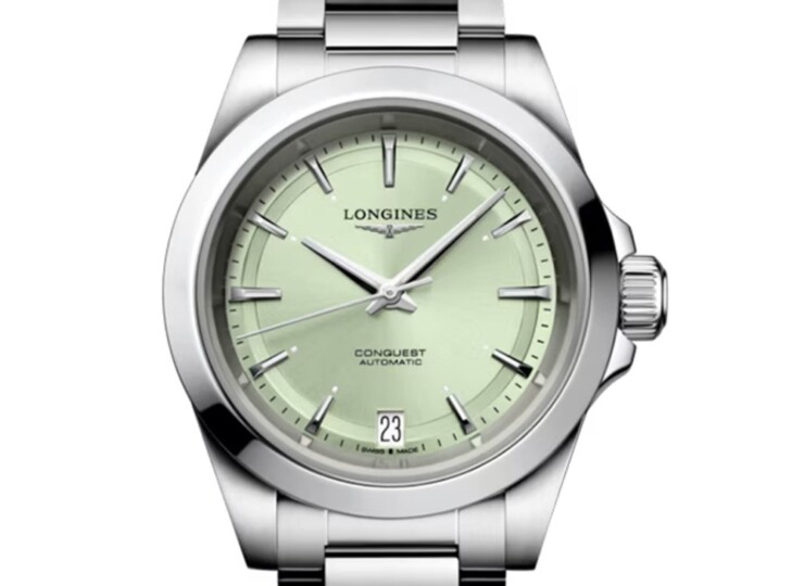 LONGINES コンクエスト 34mm サンレイグリーン文字盤 ステンレススティール ブレスレット L3.430.4.02.6