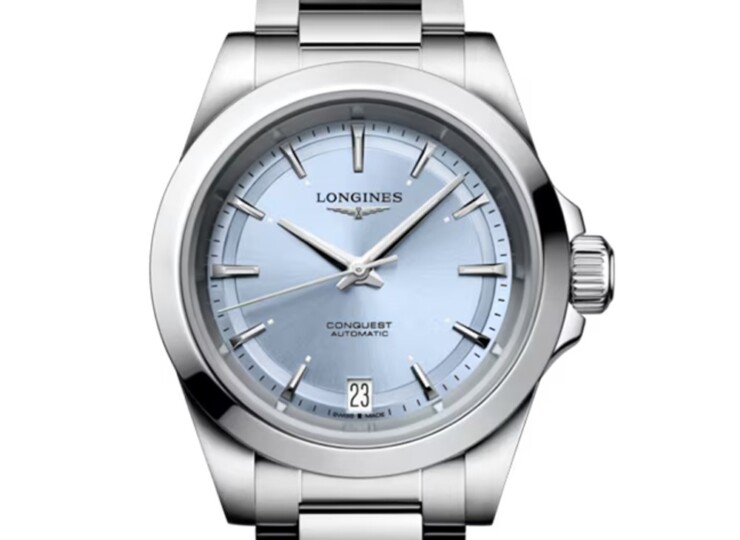LONGINES コンクエスト 34mm ブルー「サンレイ」文字盤 ステンレススティール ブレスレット L3.430.4.92.6