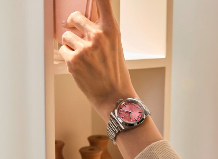 LONGINES コンクエスト 34mm サンレイピンク文字盤 ステンレススティール ブレスレット L3.430.4.99.6
