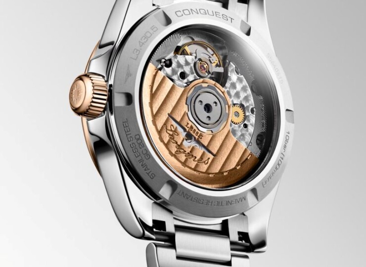LONGINES コンクエスト 34mm ブルー「サンレイ」文字盤 ステンレススチール＆18KローズゴールドGC200 ブレスレット L3.430.5.92.6