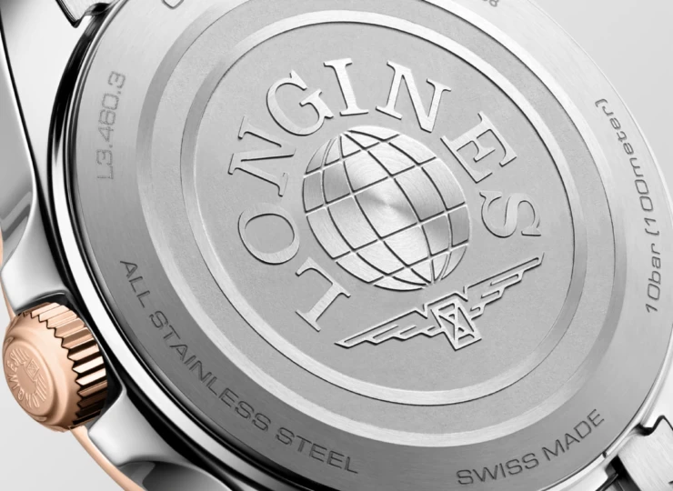 LONGINES コンクエスト 34mm ホワイト サンドブラスト仕上げ文字盤 ステンレススティール&レッド PVD L3.460.3.18.7