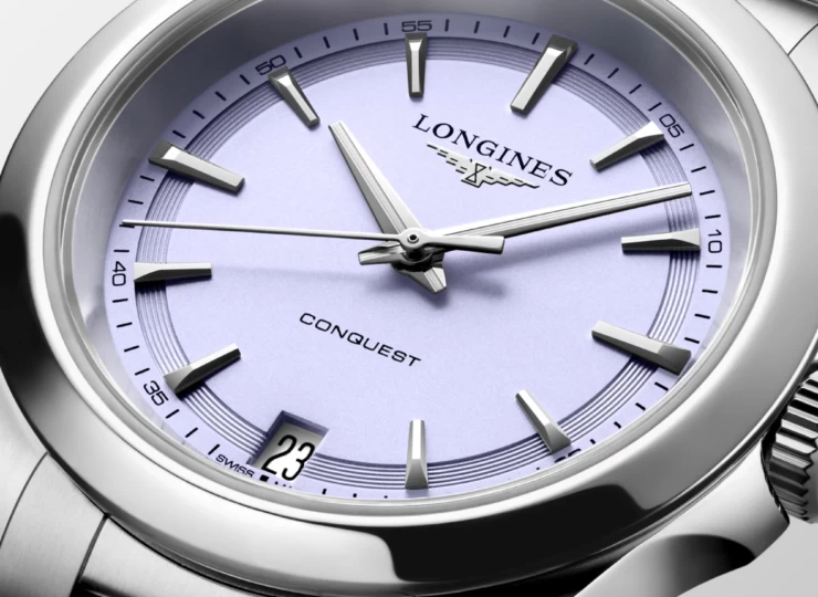 LONGINES コンクエスト 34mm ラベンダーモーヴ サンドブラスト仕上げ文字盤 L3.460.4.02.6