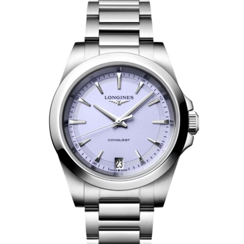 LONGINES コンクエスト 34mm ラベンダーモーヴ サンドブラスト仕上げ文字盤 L3.460.4.02.6