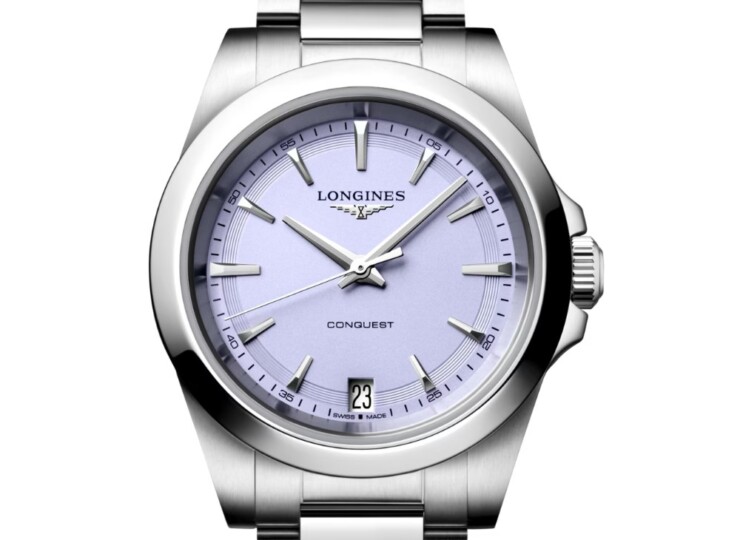 LONGINES コンクエスト 34mm ラベンダーモーヴ サンドブラスト仕上げ文字盤 L3.460.4.02.6