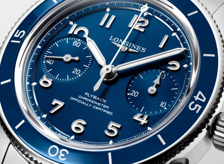 LONGINES スピリット パイロット フライバック 39.5mm マットブルー文字盤 ステンレススティール ブレスレット L3.721.4.93.6