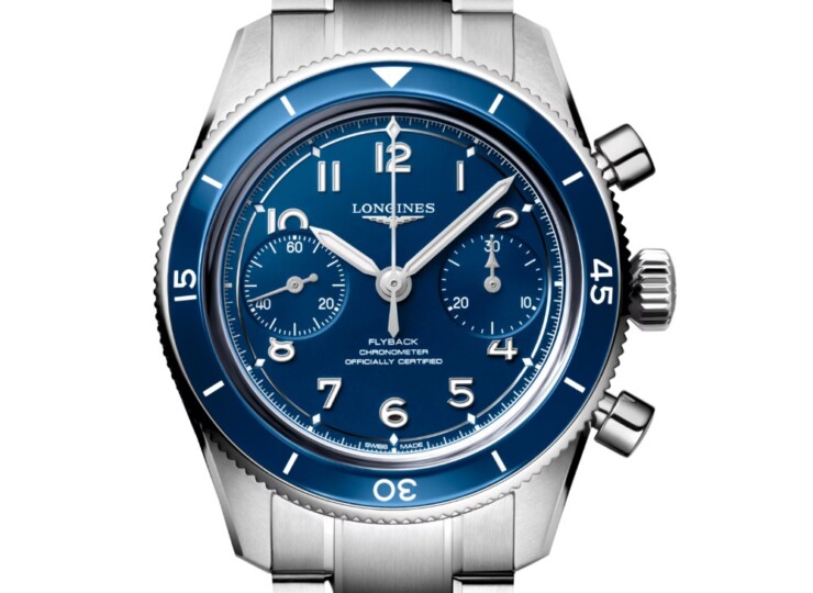 LONGINES スピリット パイロット フライバック 39.5mm マットブルー文字盤 ステンレススティール ブレスレット L3.721.4.93.6