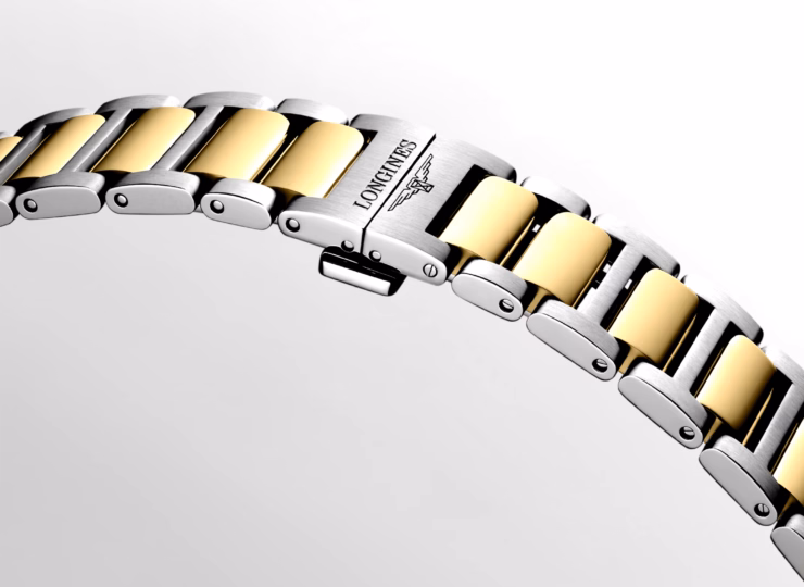 LONGINES コンクエスト 38mm ブラック サンドブラスト仕上げ文字盤 ステンレススティール&イエロー PVD L3.750.3.52.7