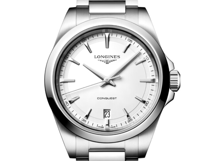 LONGINES コンクエスト 38mm ホワイト サンドブラスト仕上げ文字盤 L3.750.4.12.6