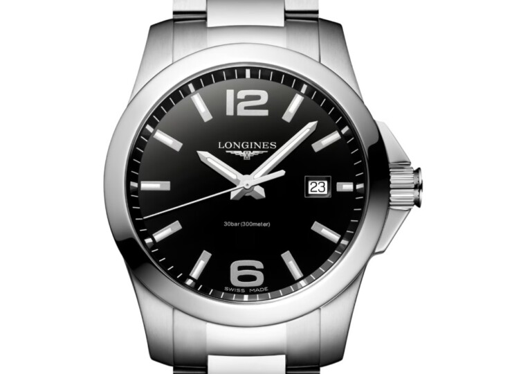 LONGINES コンクエスト 41mm ブラックラッカー「ポリッシュ」文字盤 L3.759.4.58.6