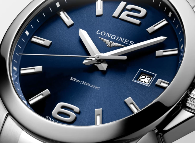LONGINES コンクエスト 41mm ブルー「サンレイ」文字盤 ステンレススティール ブレスレット L3.759.4.96.6